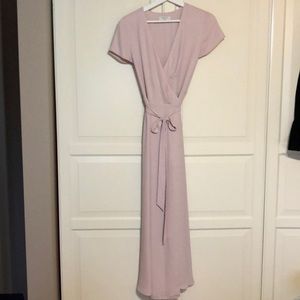 babaton slit wrap dress